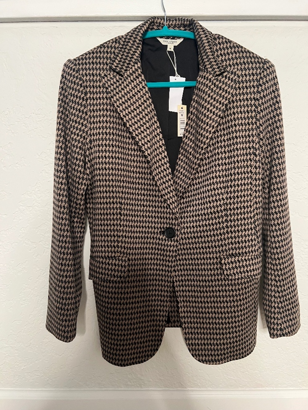 Max Studios London, Women’s Houndstooth Blazer (NEW) in Medium